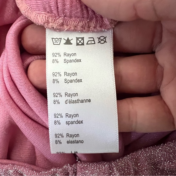 NEW NWT Kim Shui Glitter Tube Dress With Gloves In Pink - Picture 11 of 11